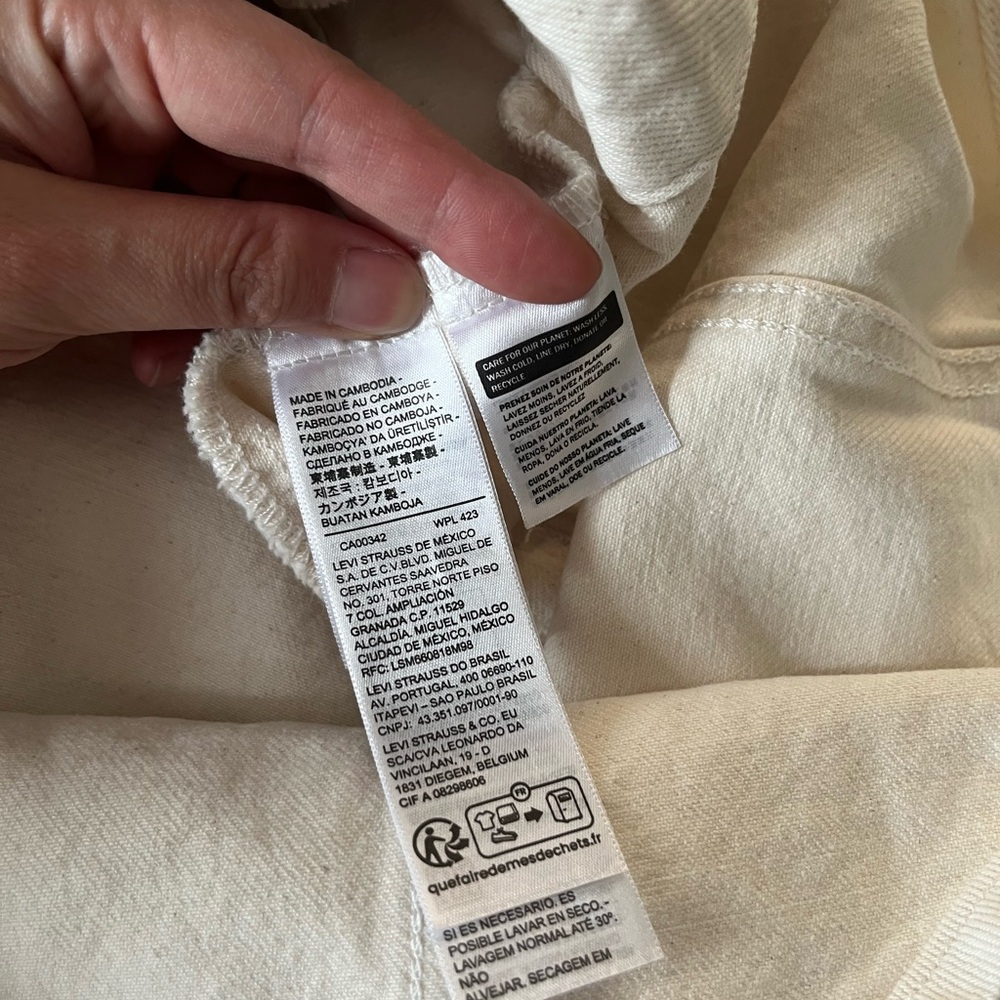 Levi's Men's White Jean Jacket - Picture 3 of 9